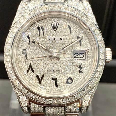 rolex iced out arabic